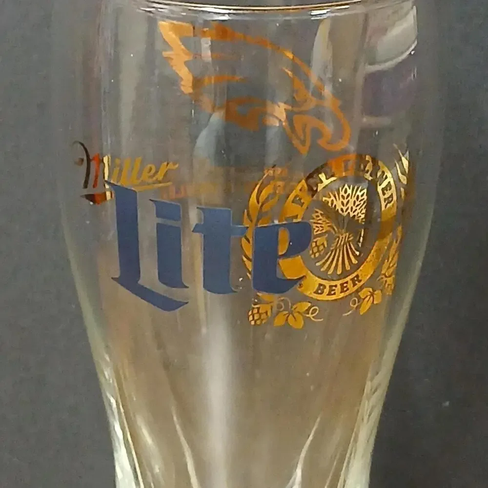 Philadelphia Eagles Miller Light Fine Pilsner Beer Glass - Picture 7 of 7
